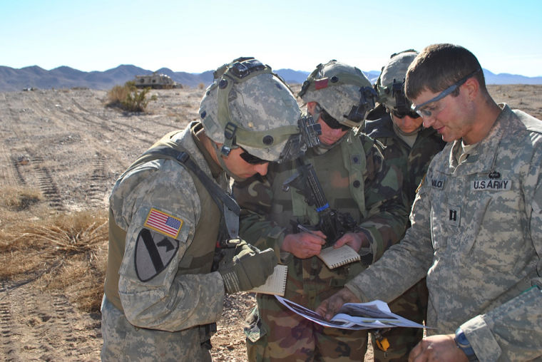 1st Cavalry troops train at National Training Center